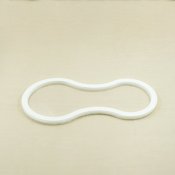 Acrylic Leather Ring Tray – White Finish – 48cm × 23cm – Small Modern Decorative Tray