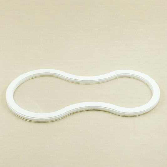 Acrylic Leather Ring Tray – White Finish – 60cm × 32cm – Large Modern Decorative Tray