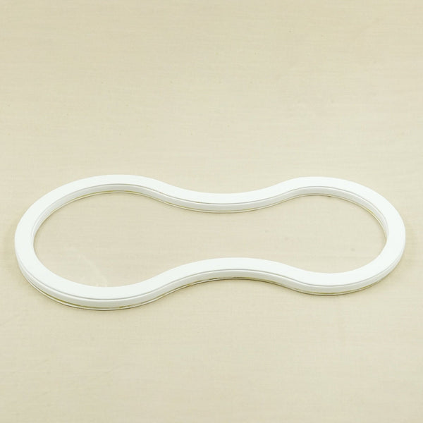 Acrylic Leather Ring Tray – White Finish – 60cm × 32cm – Large Modern Decorative Tray