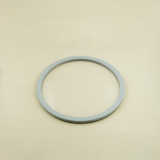 Acrylic Leather Round Tray – Grey Finish – 40cm Diameter – Small Modern Serving Tray