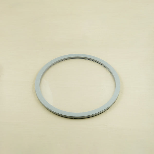 Acrylic Leather Round Tray – Grey Finish – 40cm Diameter – Small Modern Serving Tray