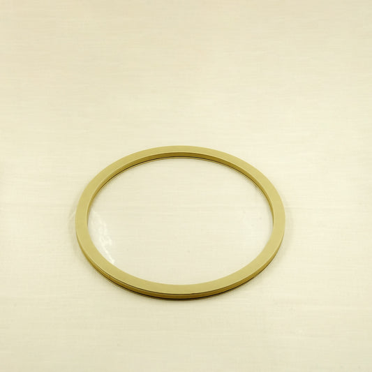 Acrylic Leather Round Tray – Beige Finish – 40cm Diameter – Small Modern Serving Tray