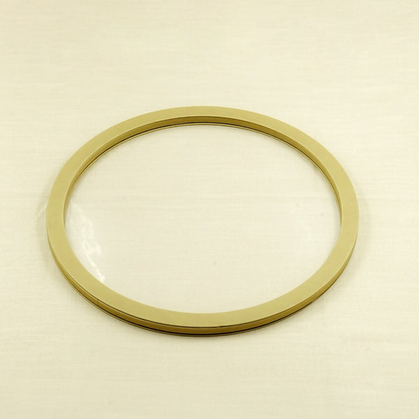 Acrylic Leather Round Tray – Beige Finish – 50cm Diameter – Large Modern Serving Tray