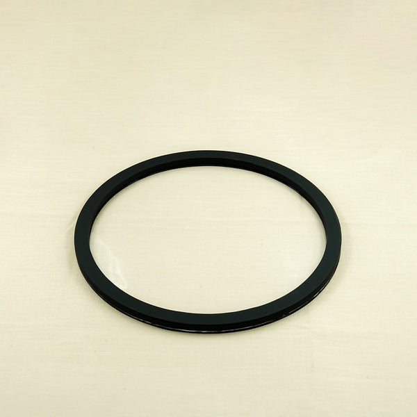 Acrylic Leather Round Tray – Black Finish – 40cm Diameter – Small Modern Serving Tray