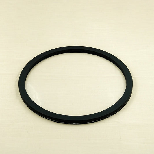 Acrylic Leather Round Tray – Black Finish – 50cm Diameter – Large Modern Serving Tray