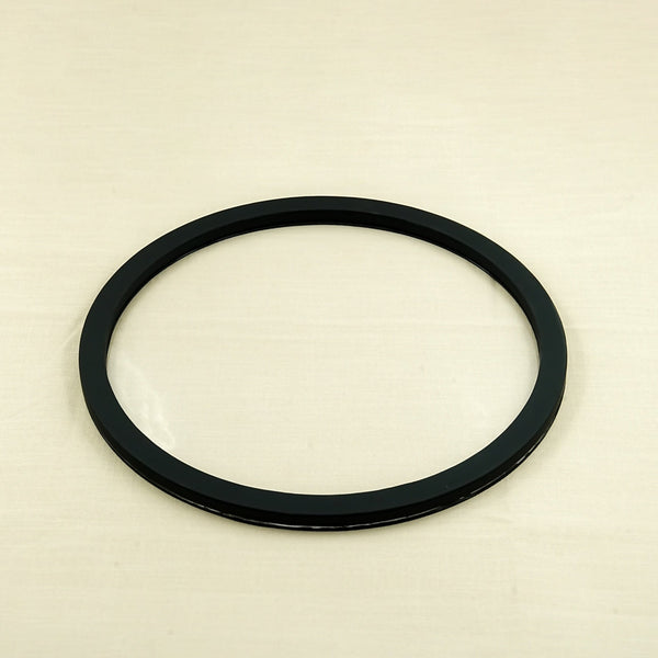 Acrylic Leather Round Tray – Black Finish – 50cm Diameter – Large Modern Serving Tray