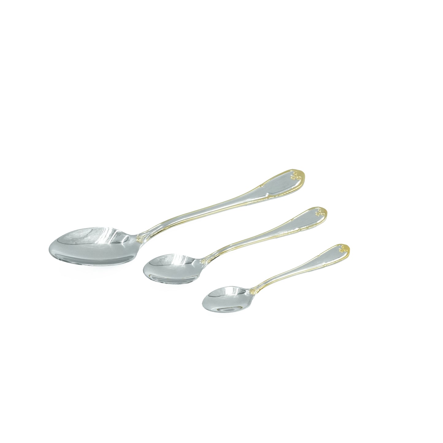 NN-166 Stainless Steel 38-Piece Cutlery Set with Stand - Silver and Gold, 18 Spoons, 12 Fork, 6 Knives & 2 Serving Spoons