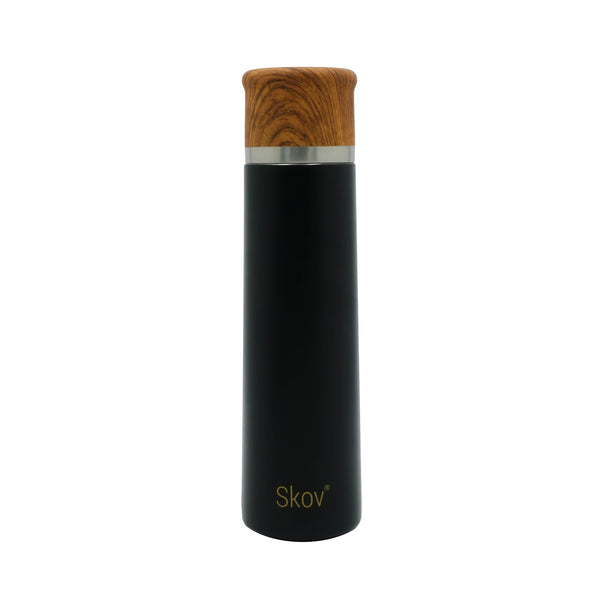 HMS13006B – Vacuum Bottle – 500ml with Wooden-Style Lid