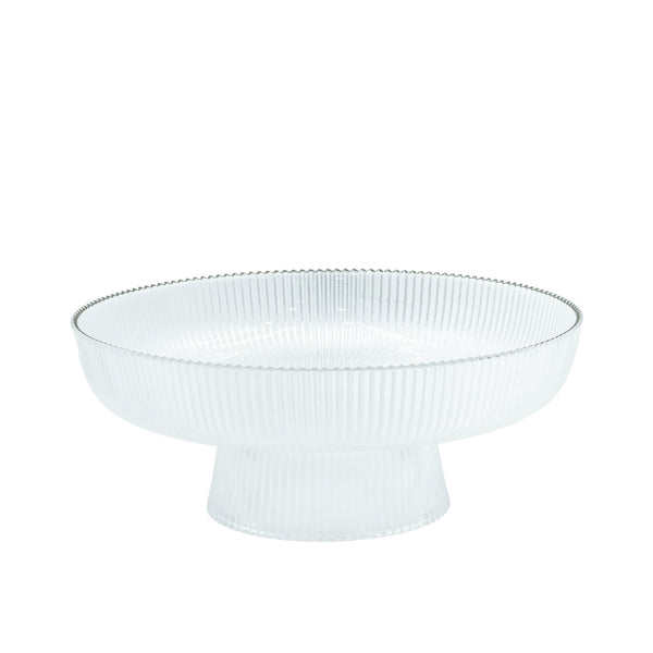 SJ555-B Glass Fruit Bowl With Stand - 55cm x 8cm x 30cm x 11cm