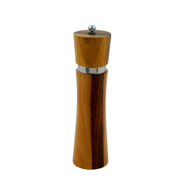 CAN12061 – Pepper Grinder – Tall Natural Wood Grinder with Stainless Steel Accent