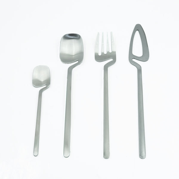 92509-01 02 Stainless Steel 24-Piece Cutlery Set – Silver, with 6 Dinner Knives, 6 Dinner Spoons, 6 Salad Forks and 6 Teaspoons