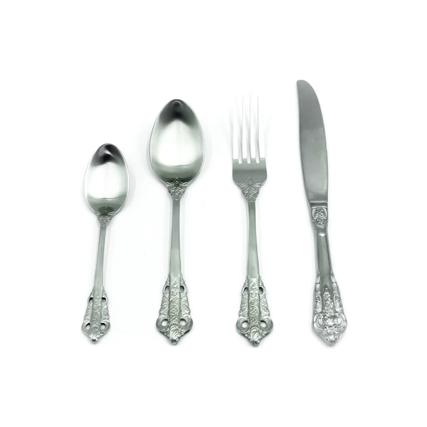 92509-05 Stainless Steel 24-Piece Cutlery Set – Silver, with 6 Dinner Knives, 6 Dinner Spoons, 6 Salad Forks and 6 Teaspoons