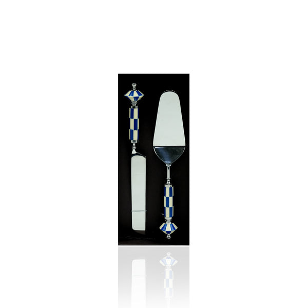FYM-18022 Stainless Steel 2-Piece Cake Serving Set – Cake Knife and Server, 29cm