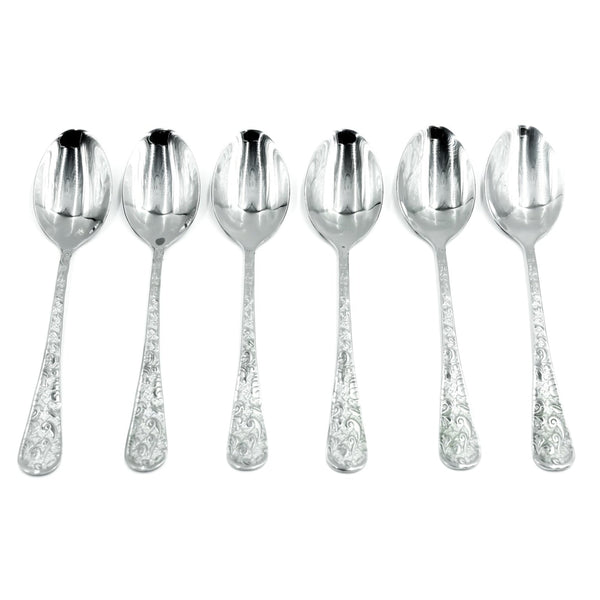 Hs61654 Stainless Steel 6-Piece Spoon Set – Silver, 21cm