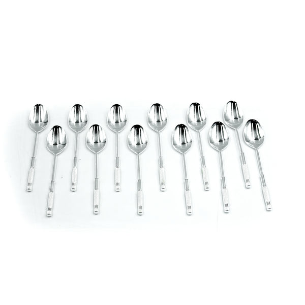 TK Stainless Steel Tea  Spoon 12-Piece Set - Silver
