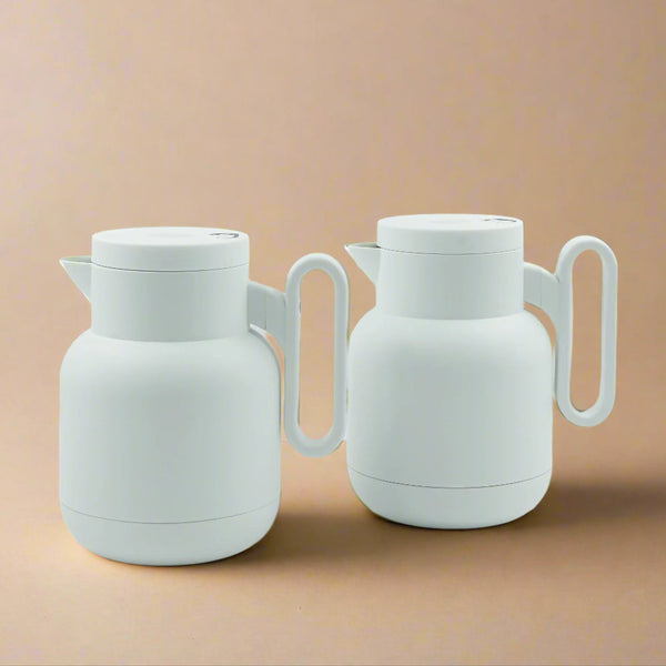 Vacuum Flask 2-Piece Set – 1L + 1L – White – HA2504