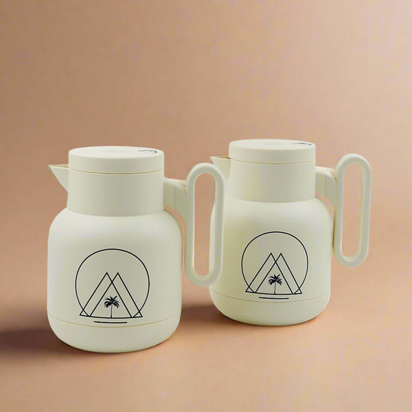 Vacuum Flask 2-Piece Set – 1L + 1L – Beige - HA2503