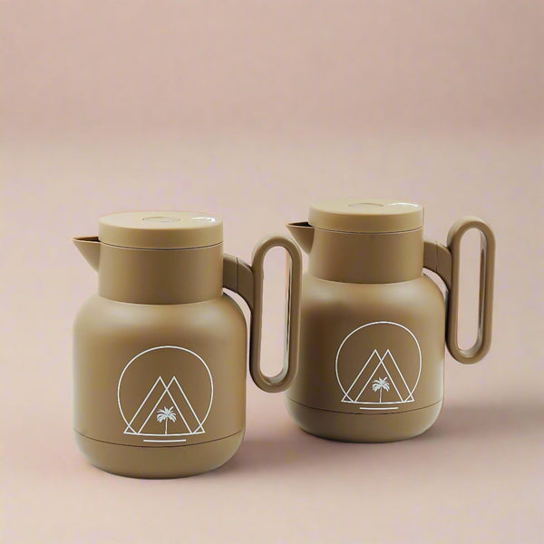 Vacuum Flask 2-Piece Set – 1L + 1L – Brown – HA2509
