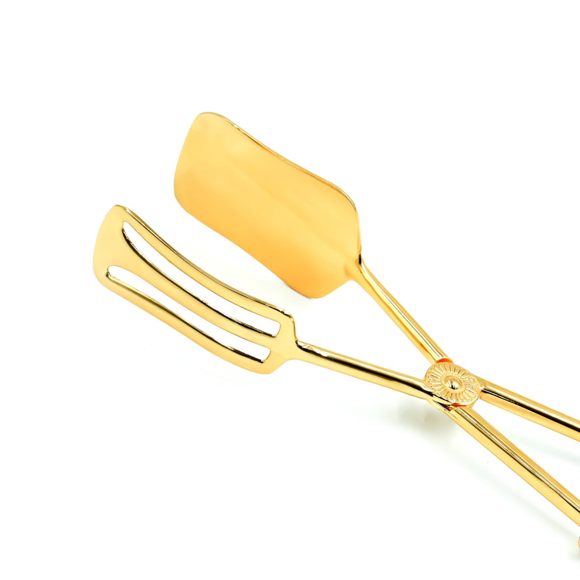 CD-6958 Stainless Steel Tong – Gold with Decorative Handle, 25cm