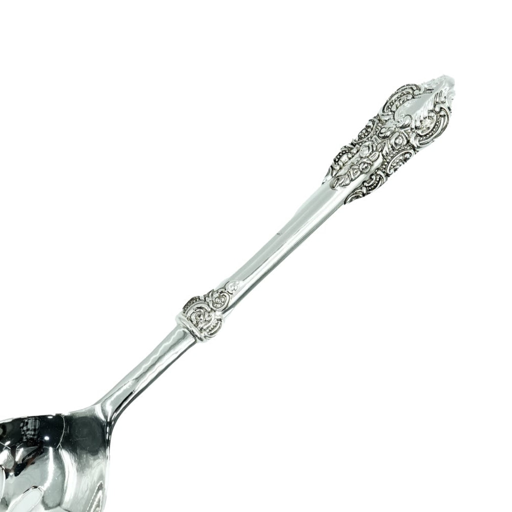 Cd-5767 Stainless Steel Salad Server Set - Silver with Decorative Handle, 27cm