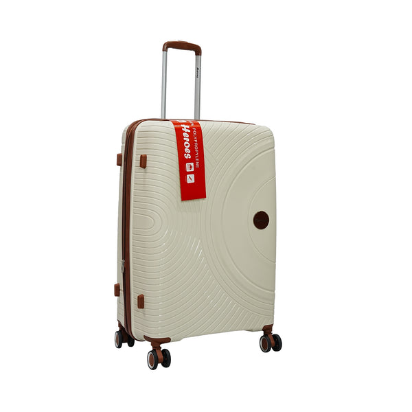 WP-17039 – Heroes Trolley Case – Beige – Hard Shell Luggage with Spinner Wheels & TSA Lock – Available in Small, Medium & Large Sizes