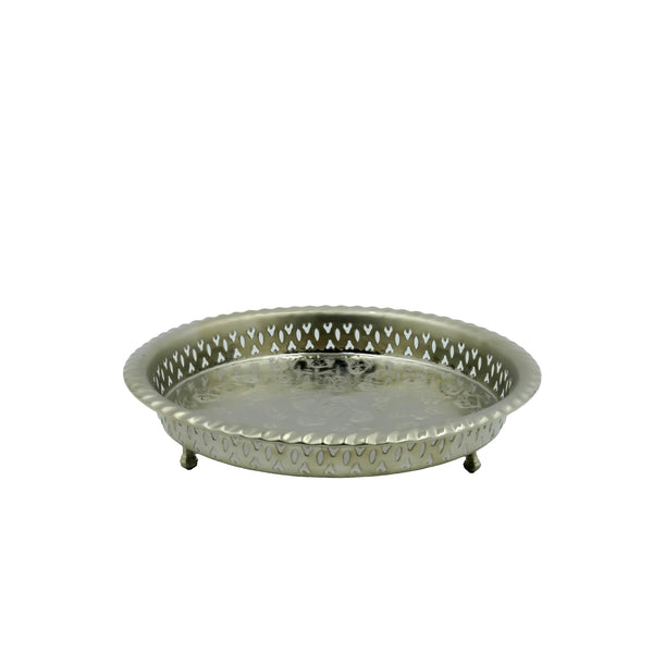TRI-007 – Decorative Tray – Nickel Silver – 25cm