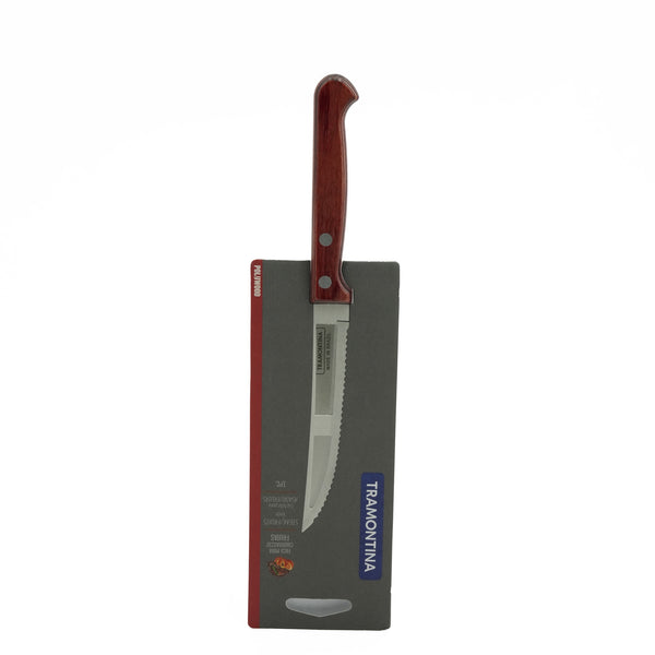 21122175 – Tramontina Steak Knife – 5" – Polywood Handle – Stainless Steel Blade