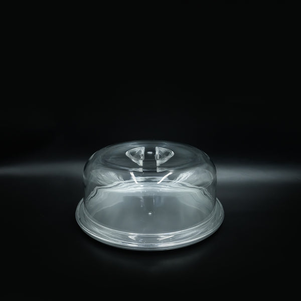HS-40116 Acrylic Cake Tray with Stand – 28cm (D) x 14cm (H)