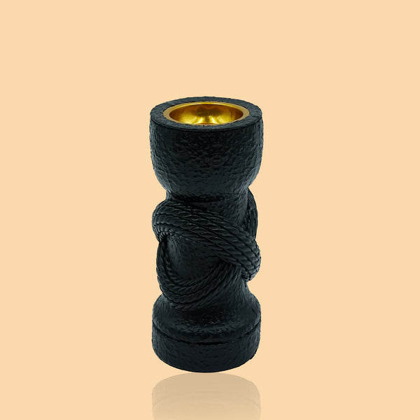 Incense Burner Black Finish – 18cm Height – Artistic Home Decor & Fragrance Holder – NF-36064-P