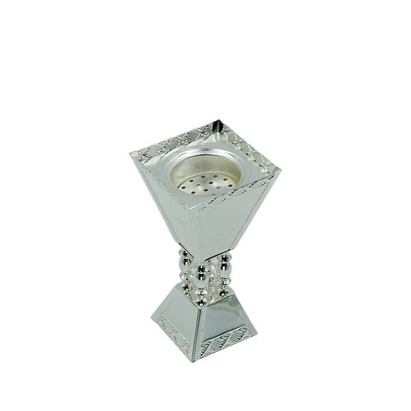 Incense Burner Silver Finish – 20cm Height – Home Décor & Fragrance Holder – TA2839