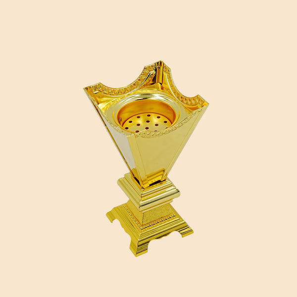 Incense Burner Gold Finish – 20cm Height – Home Décor & Fragrance Holder – TA2834