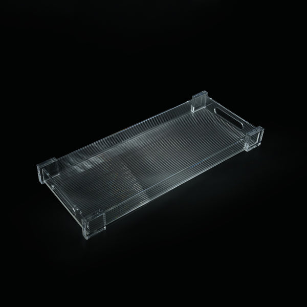 HO-897-M-T Rectangular Acrylic Serving Tray – 50cm (W) x 21cm (L) x 5cm (H)