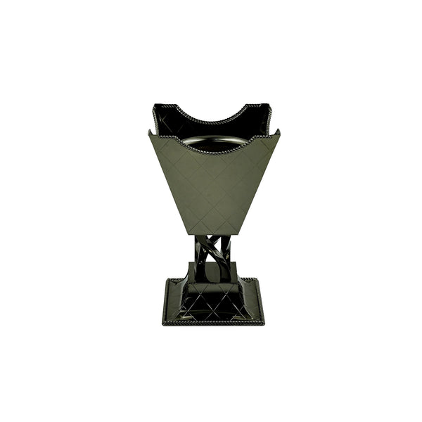 Incense Burner – Black – Geometric Cut Design – 23cm (H) – MT-107B