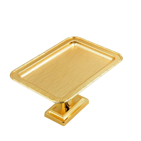 AMG-TW-2463MW Gold Serving Tray with Stand - 43cm (W) x 30cm (L) x 22cm (H)