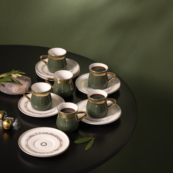 Atheer Turkish Coffee Cup Olive Gold - Et2486