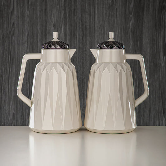 FG209 Vacuum Flask 2PC Set Ivory Black