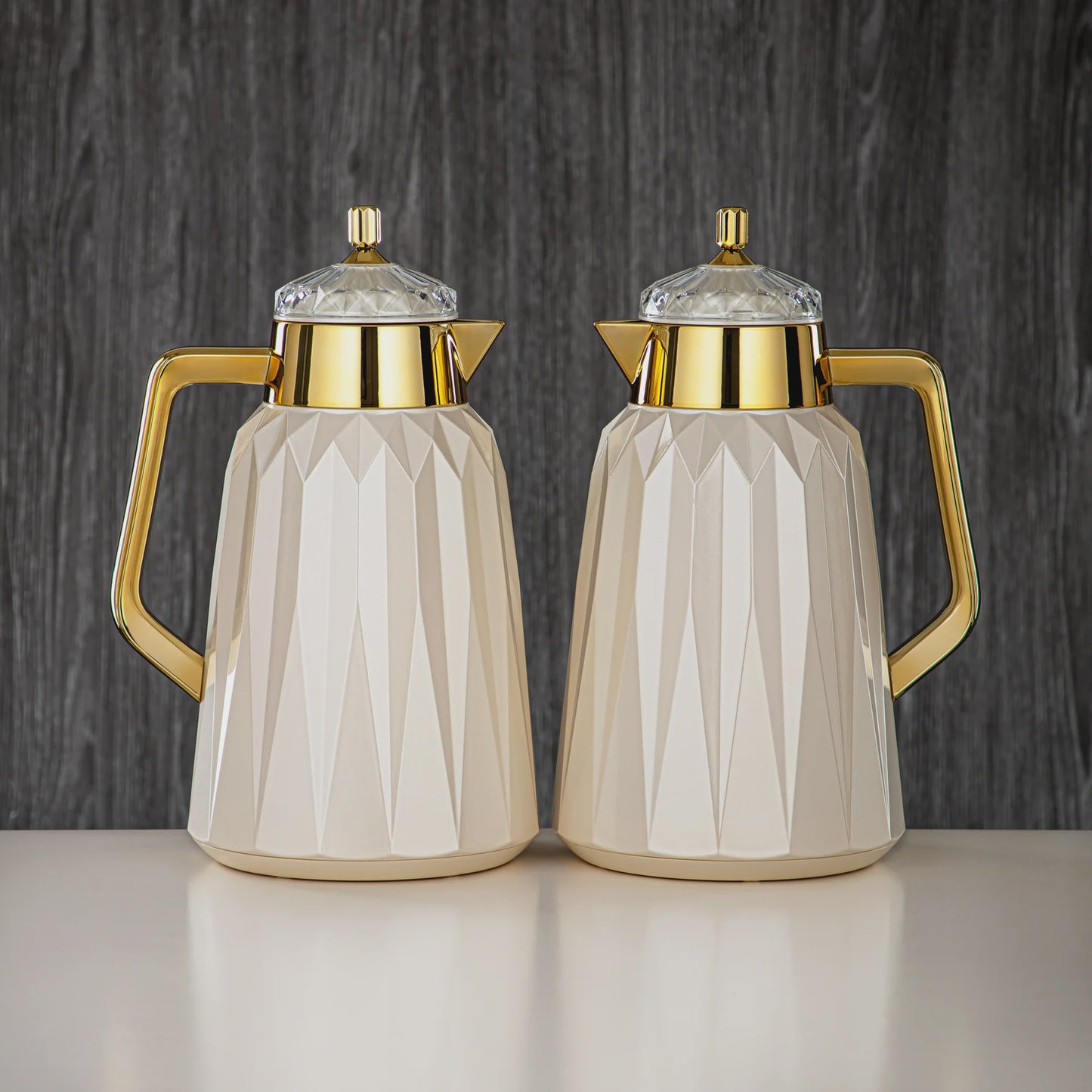 FG209 Vacuum Flask 2PC Set Pearl White Gold