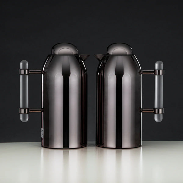FG211 Vacuum Flask 2-Piece Set – (1L + 1L) – Gun Black with Frosted Handle