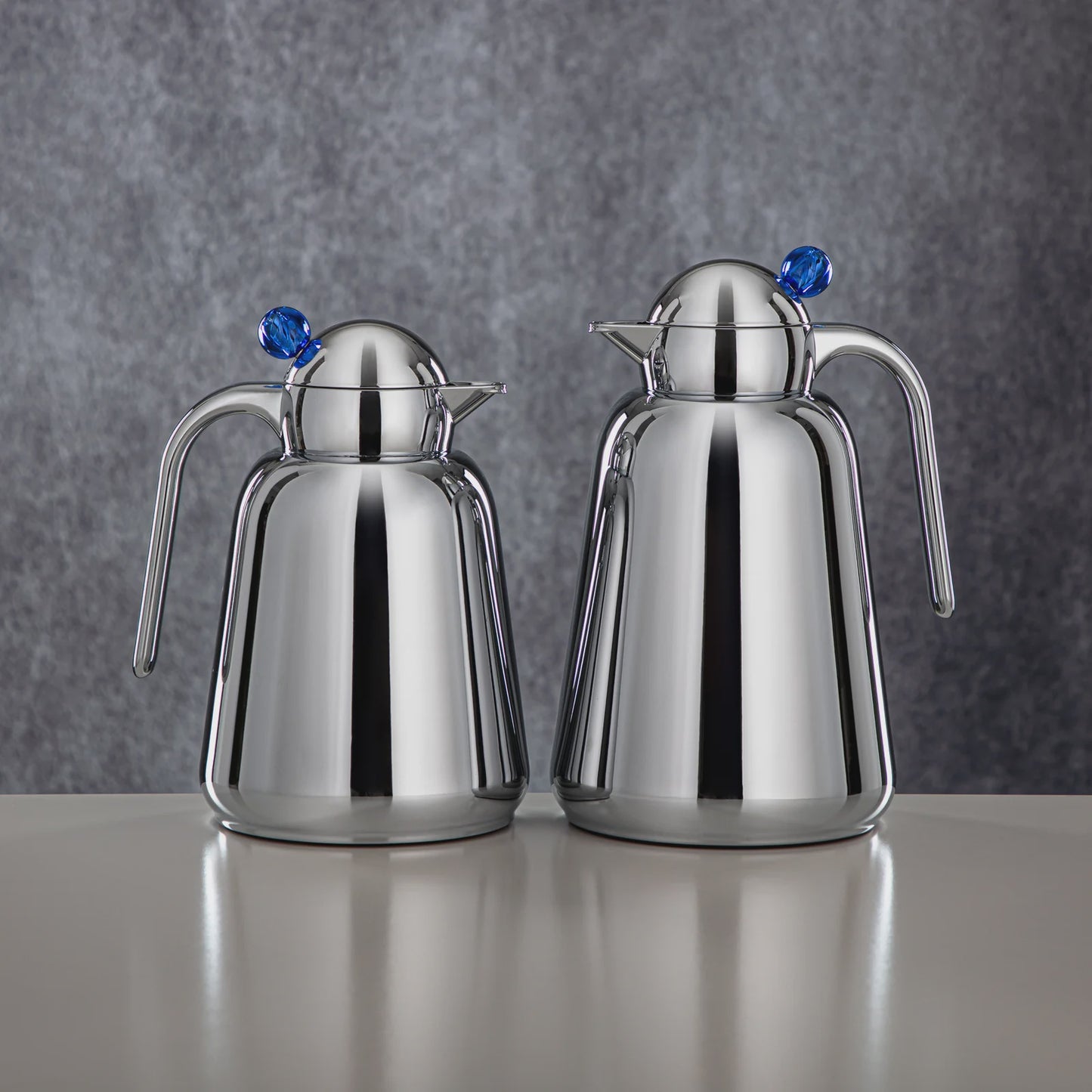 FG807 Vacuum Flask 2PC Set Navy Blue & Silver