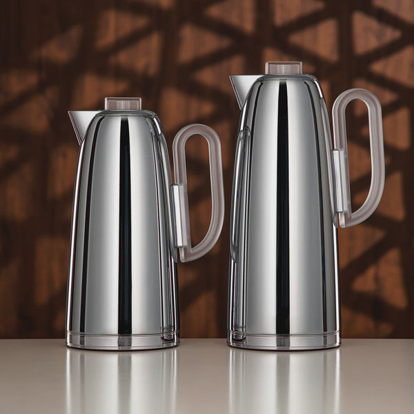 FG816-CFA Vacuum Flask 2-Piece Set – Silver Frost Finish – 0.7L & 1.0L | Siddiq Gifts Mussafah Abu Dhabi