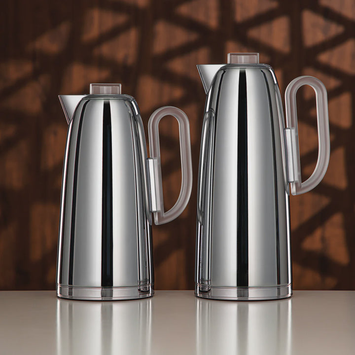 FG816-CFA Vacuum Flask 2-Piece Set – Silver Frost Finish – 0.7L & 1.0L | Siddiq Gifts Mussafah Abu Dhabi