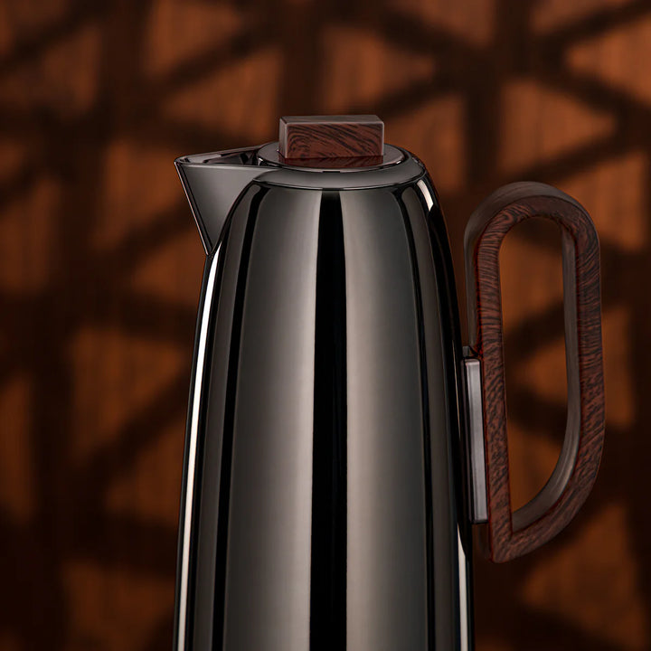 FG816-GBLDW Vacuum Flask 2-Piece Set – Gun Black with Dark Wooden Handle – 0.7L & 1.0L | Siddiq Gifts Mussafah Abu Dhabi