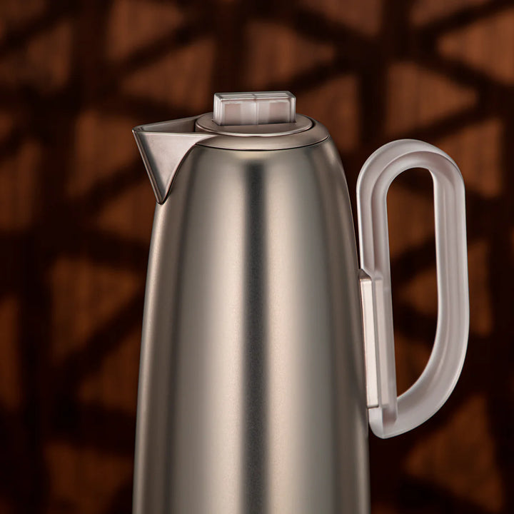 FG816-MNIFA Vacuum Flask 2-Piece Set – Matt Nickel Frost Finish – 0.7L & 1.0L | Siddiq Gifts Mussafah Abu Dhabi