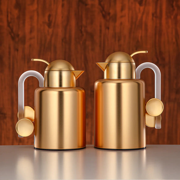 FG819 Vacuum Flask 2-Piece Set (1.5L + 1.0L) – Matt Gold & Frost Finish
