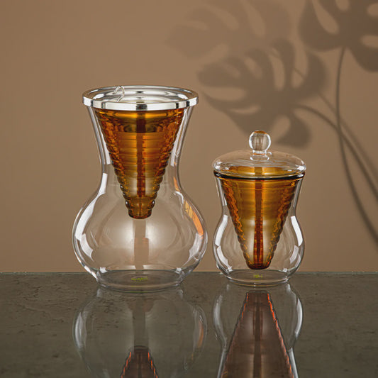 GLS0010165 Glass Burner 2PC Set Amber