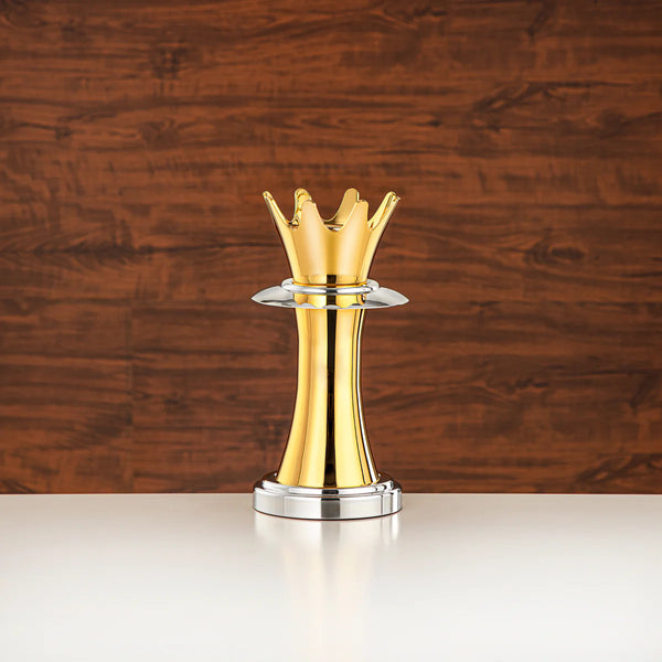 HT2411013 Incense Burner – 22cm (H) – Elegant Gold & Silver Crown Design Bakhoor Holder for Home Fragrance