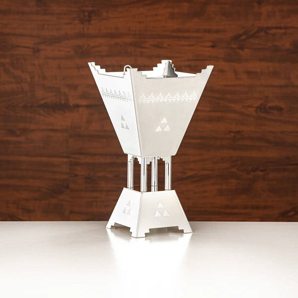 HT2411015 Incense Burner – 24cm (H) – Elegant Silver Bakhoor Holder for Home Fragrance