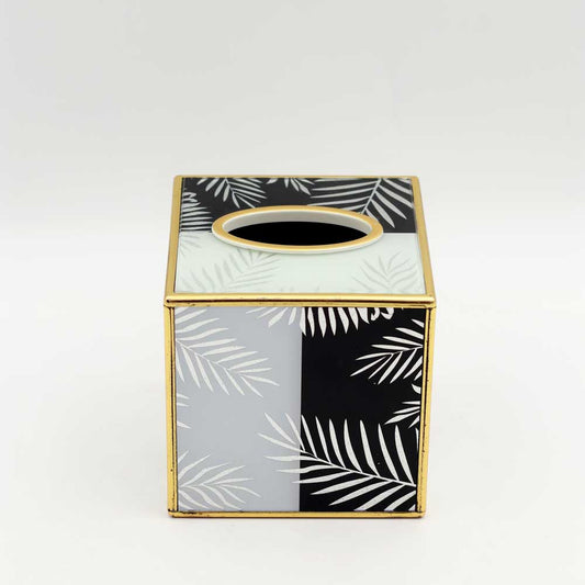 Leaf Pattern Square Tissue Box