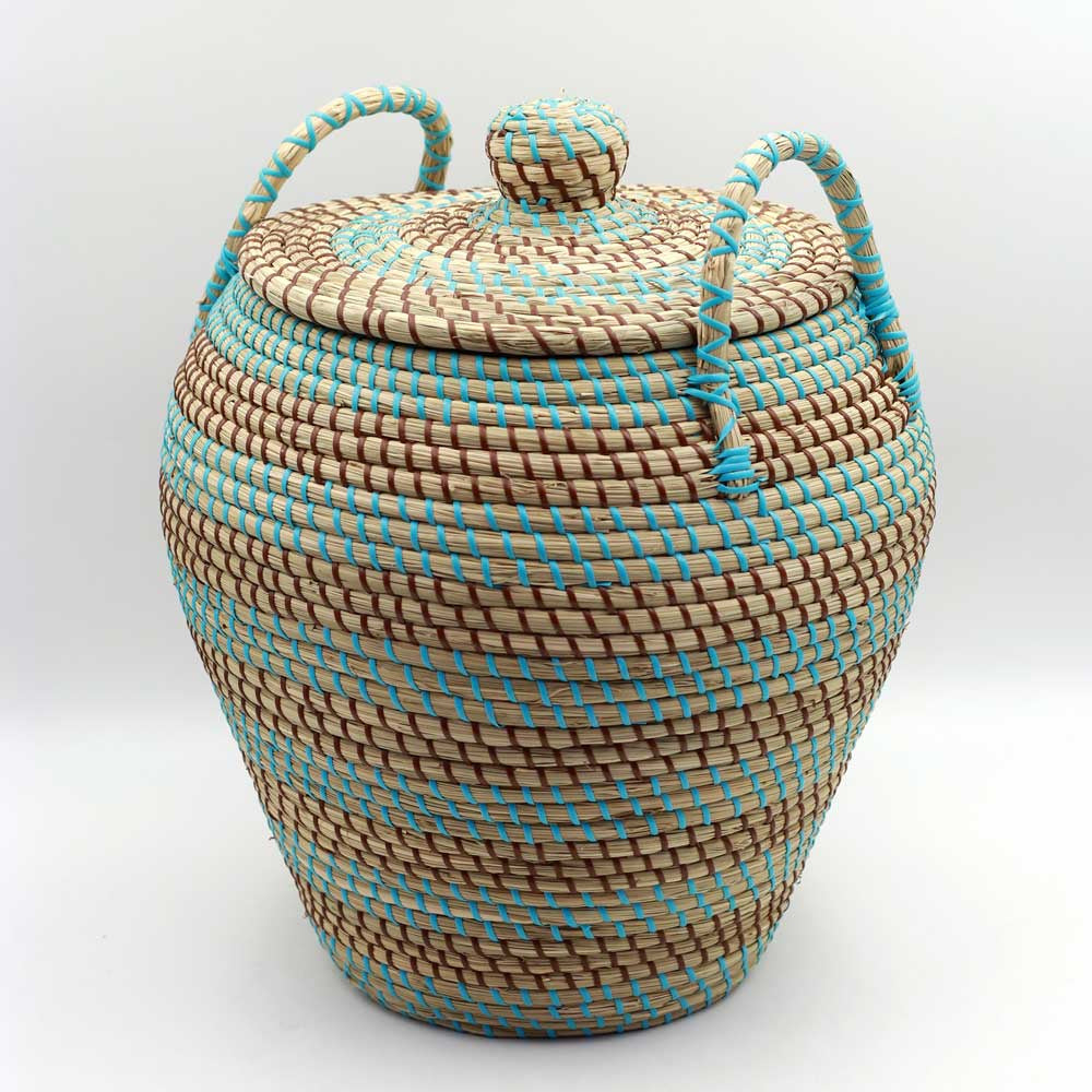 SEAGRASS BASKET W/LID