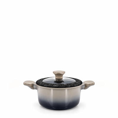 GV-407 Alpenberg Casserole with Glass Lid & Dual Handles – 16 cm – Grey